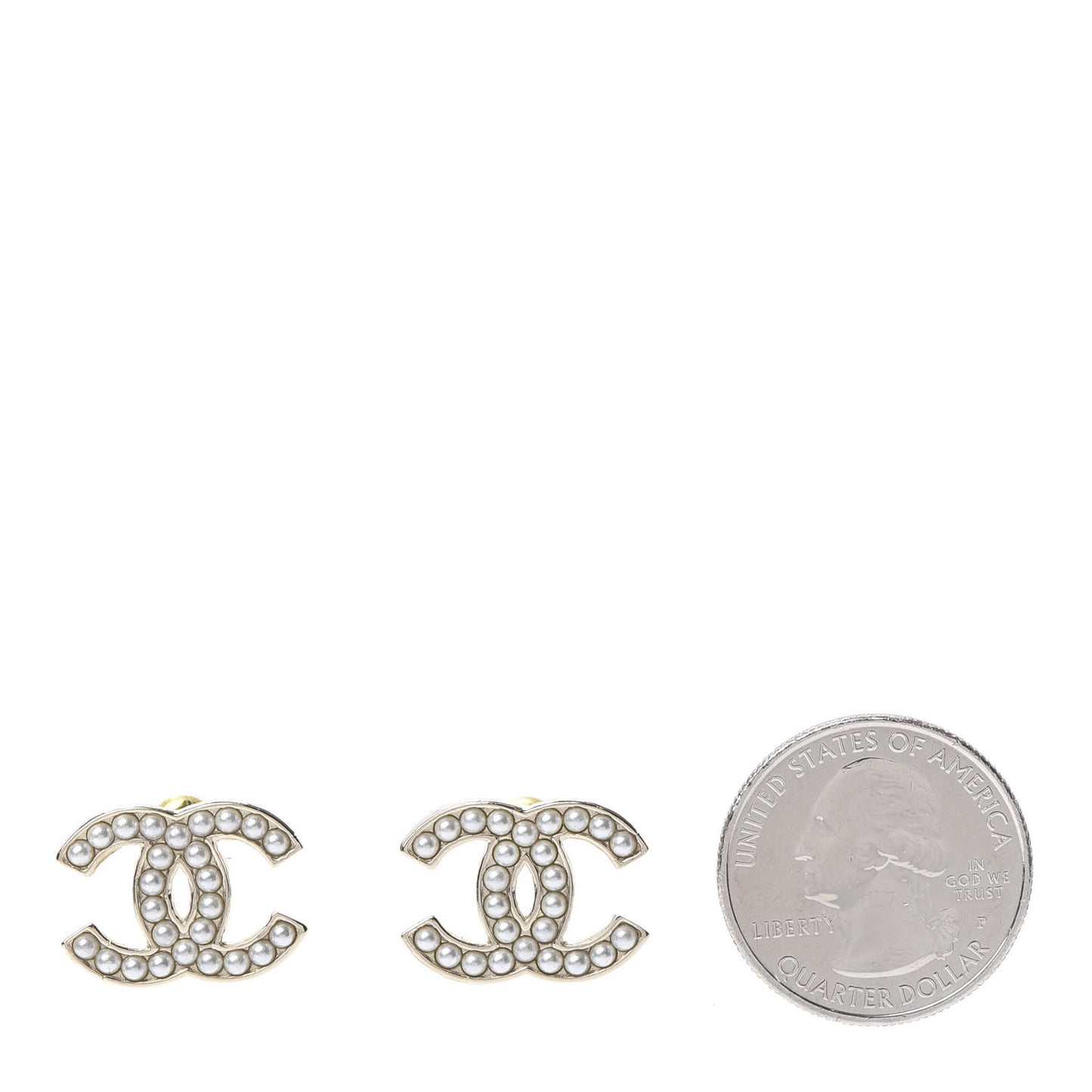 Pearl CC Earrings Gold