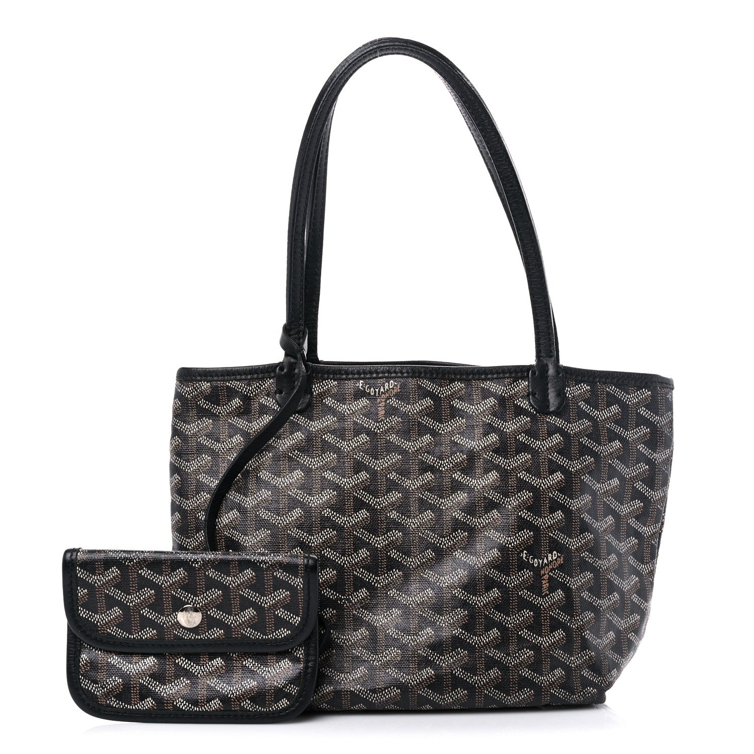 Goyard Goyardine Saint Louis Junior Jr PM Tote Black 1 of 22