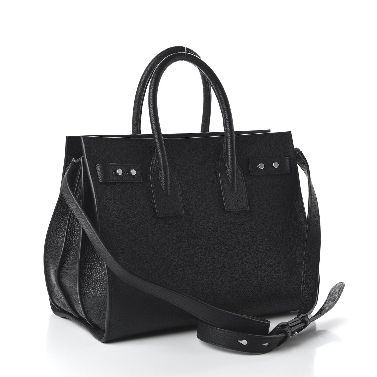 Grained Calfskin Small Supple Sac De Jour Black