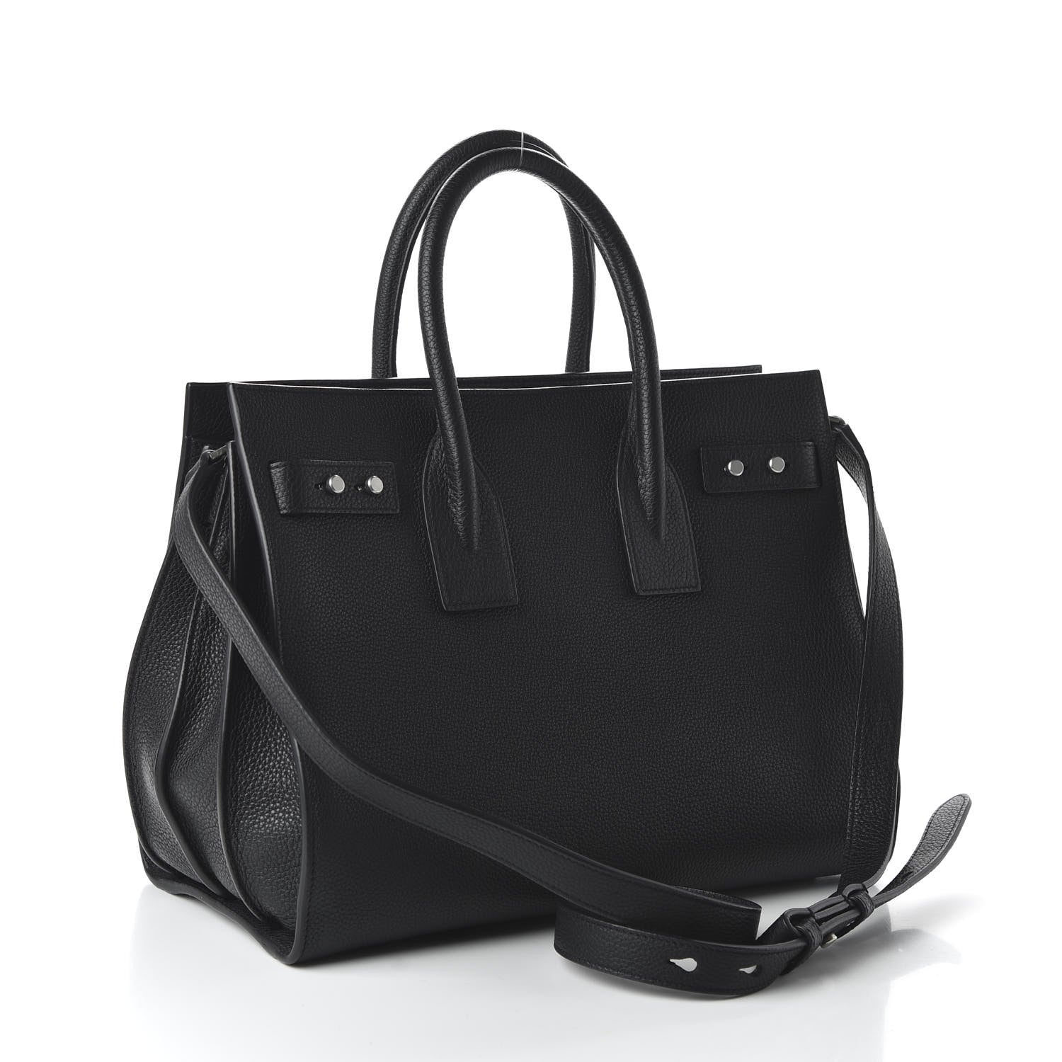 Saint Laurent Grained Calfskin Small Supple Sac De Jour Black 4 of 11