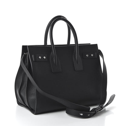 Saint Laurent Grained Calfskin Small Supple Sac De Jour Black 4 of 11