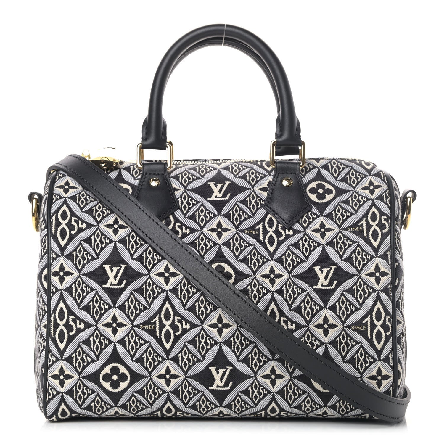 Louis Vuitton Jacquard Since 1854 Speedy Bandouliere 25 Grey 1 of 4