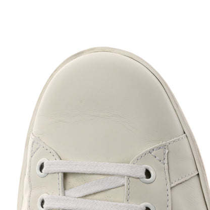 Gucci Calfskin Crocodile Web Mens Ace Sneakers 9.5 White Green 9 of 10