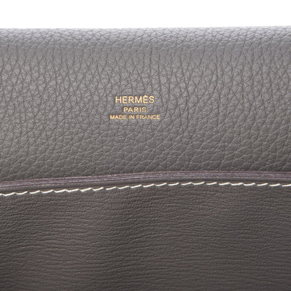 Hermes Taurillon Clemence Sac Roulis 23 Etain 8 of 9