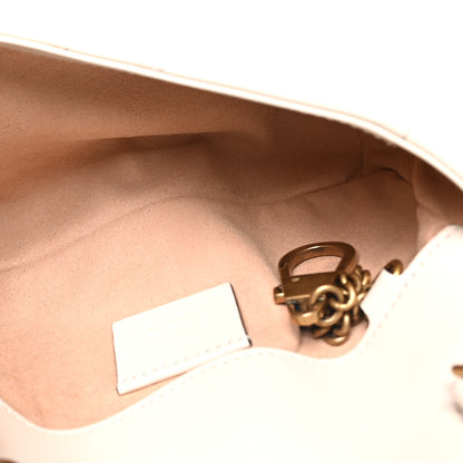 Gucci Calfskin Matelasse Super Mini GG Marmont Shoulder Bag White 5 of 11