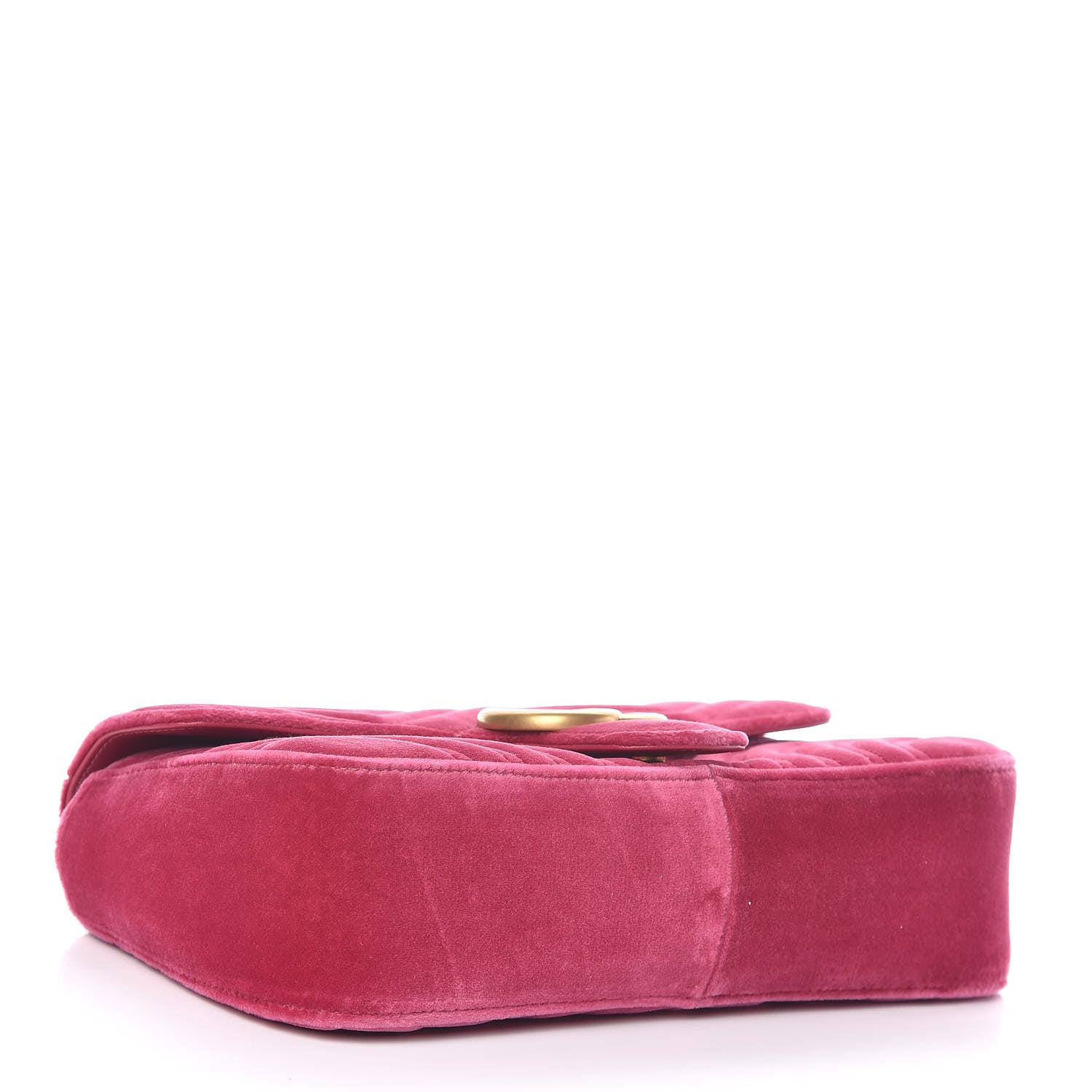 Gucci Velvet Matelasse Small GG Marmont Shoulder Bag Light Raspberry Rose 4 of 10