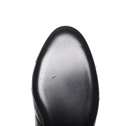 Chanel Aged Calfskin Quilted Cap Toe Ballerina Flats 35.5 Black 9 of 10