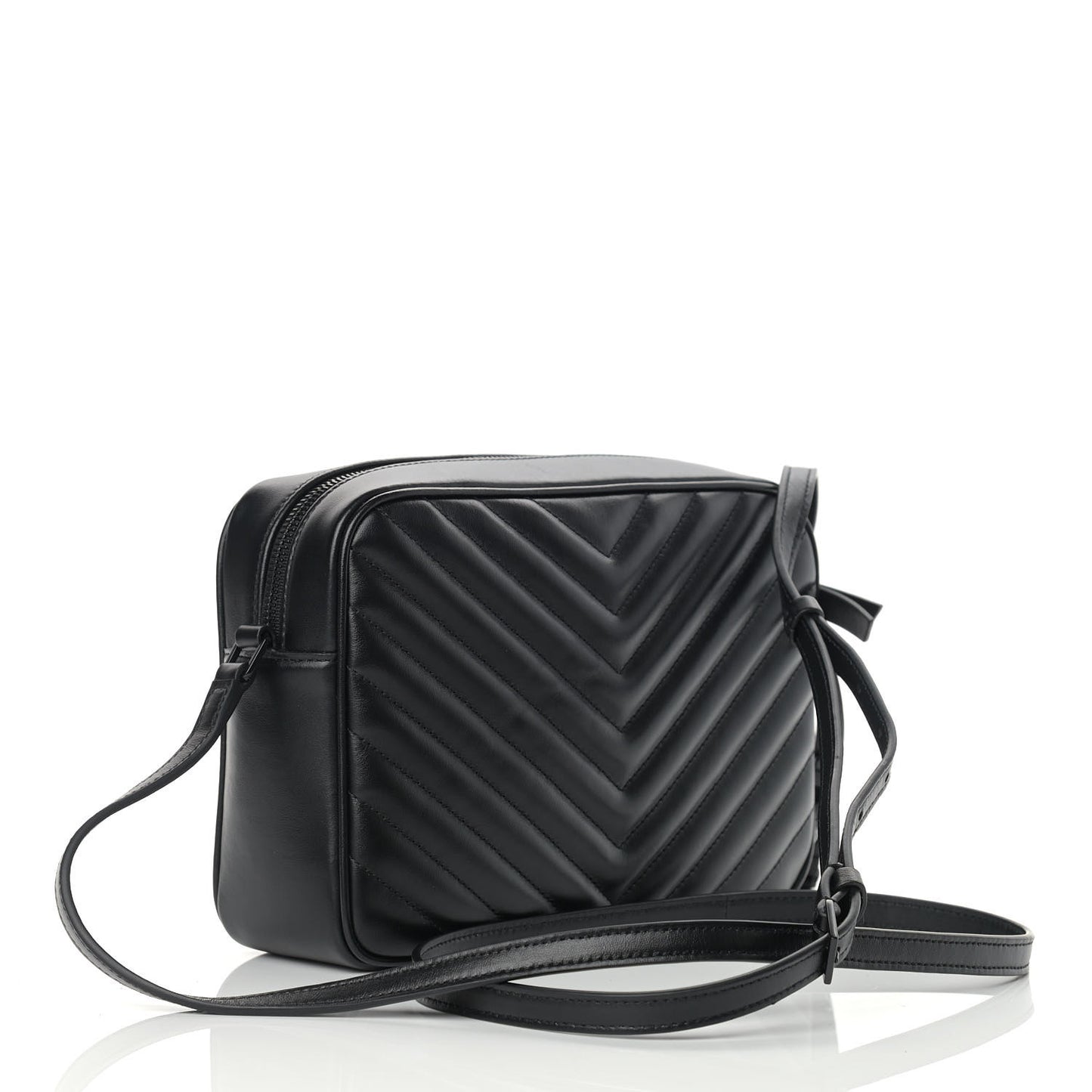 Calfskin Matelasse Monogram Lou Camera Bag Black