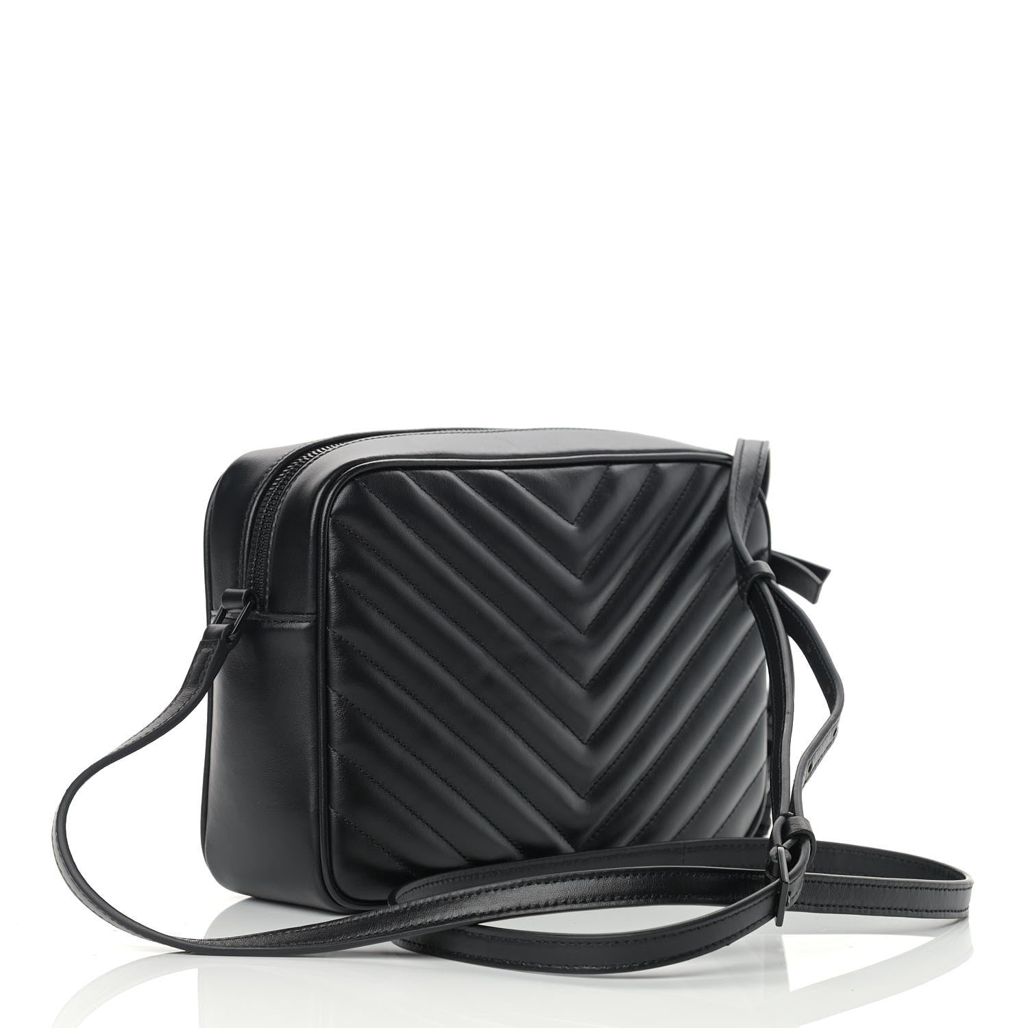 Saint Laurent Calfskin Matelasse Monogram Lou Camera Bag Black 3 of 11