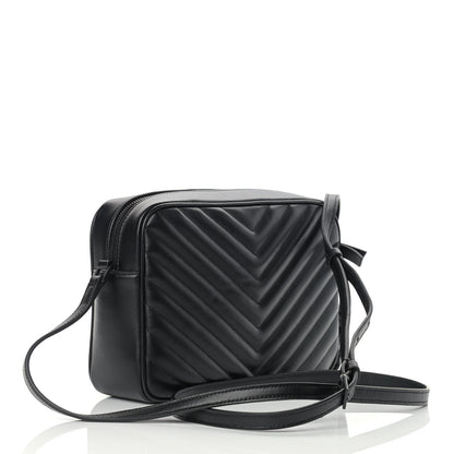 Saint Laurent Calfskin Matelasse Monogram Lou Camera Bag Black 3 of 11