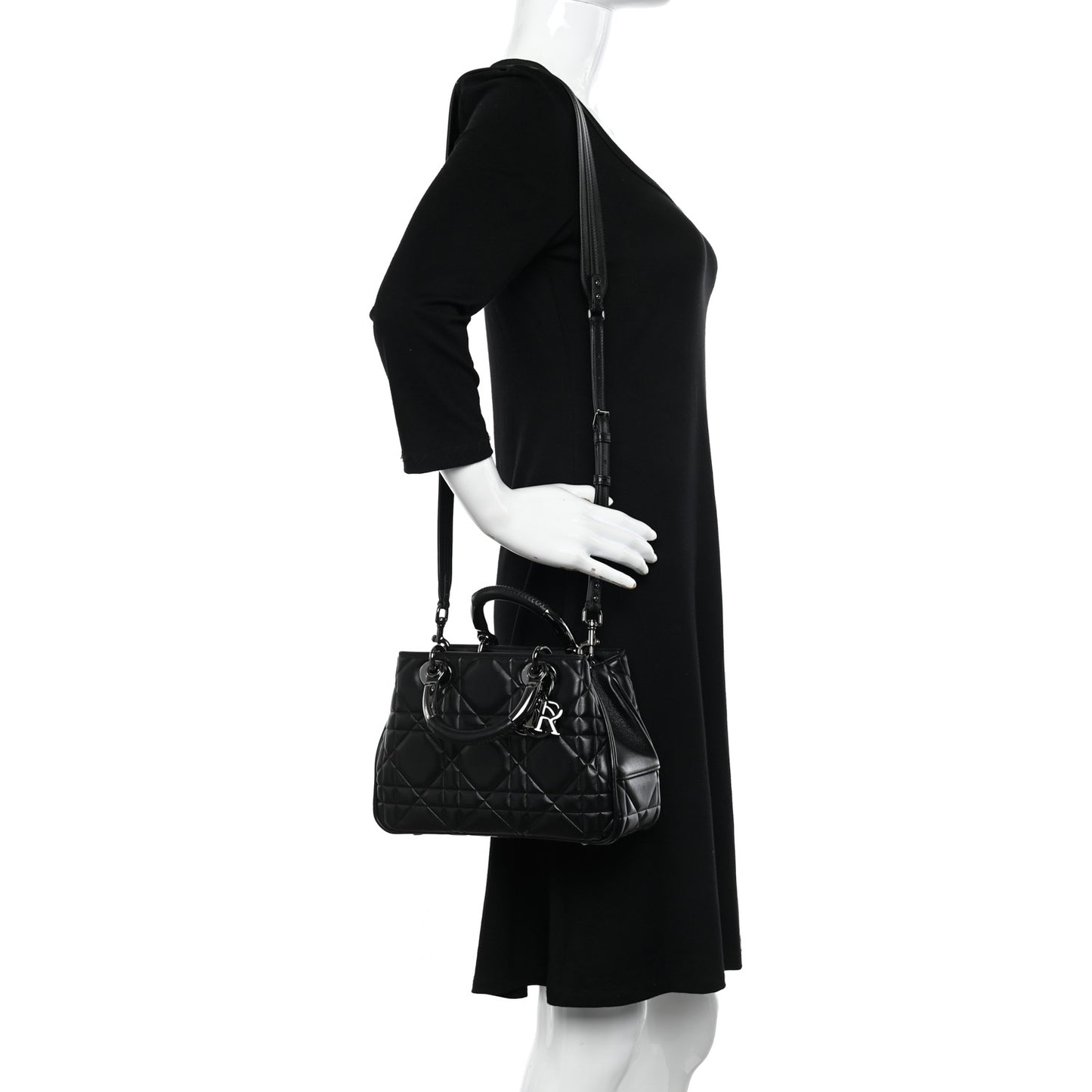 Calfskin Cannage Small The Lady 95.22 Black