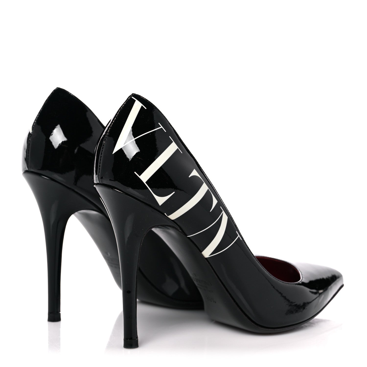 Valentino Garavani Patent VLTN 105mm Pumps 36.5 Black White 4 of 12