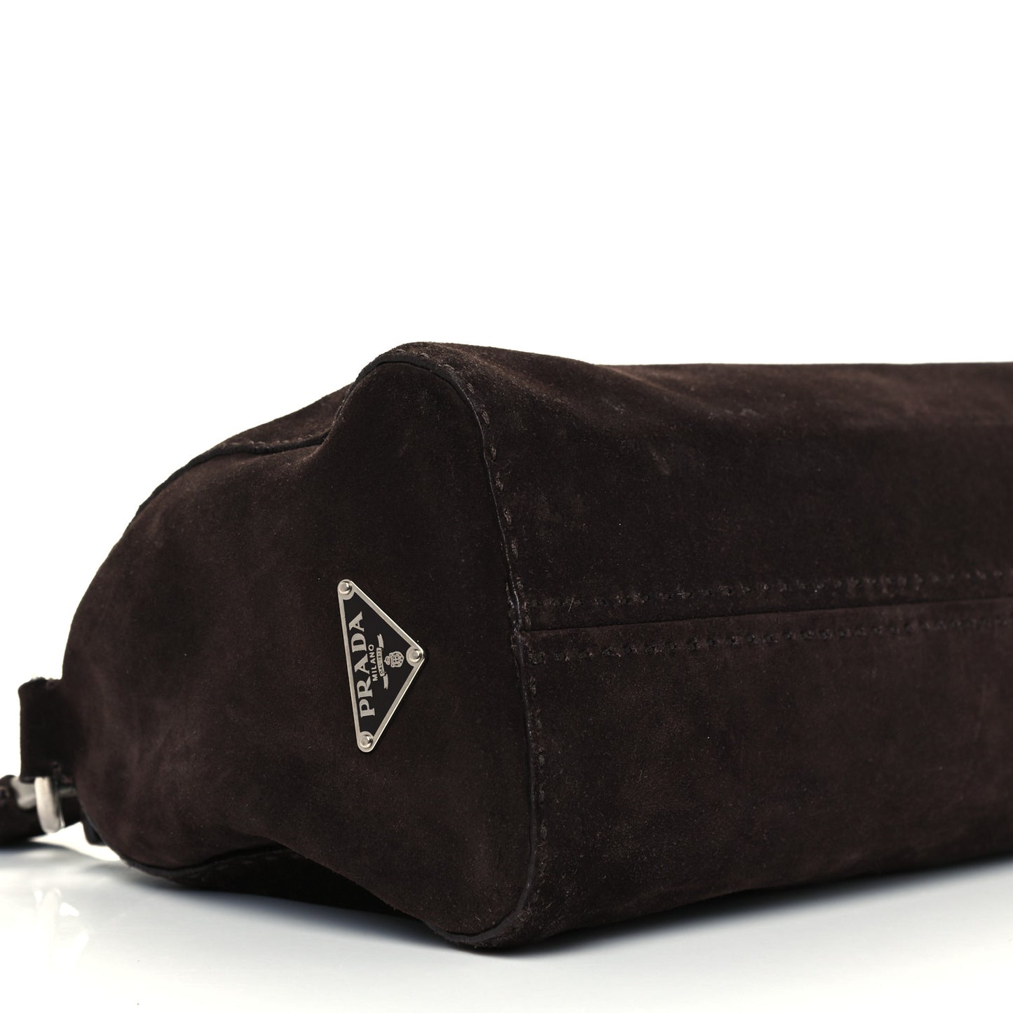 Suede Shoulder Bag Dark Brown