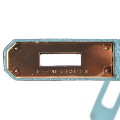 Hermes Togo Kelly Retourne 32 Bleu Atoll 14 of 33