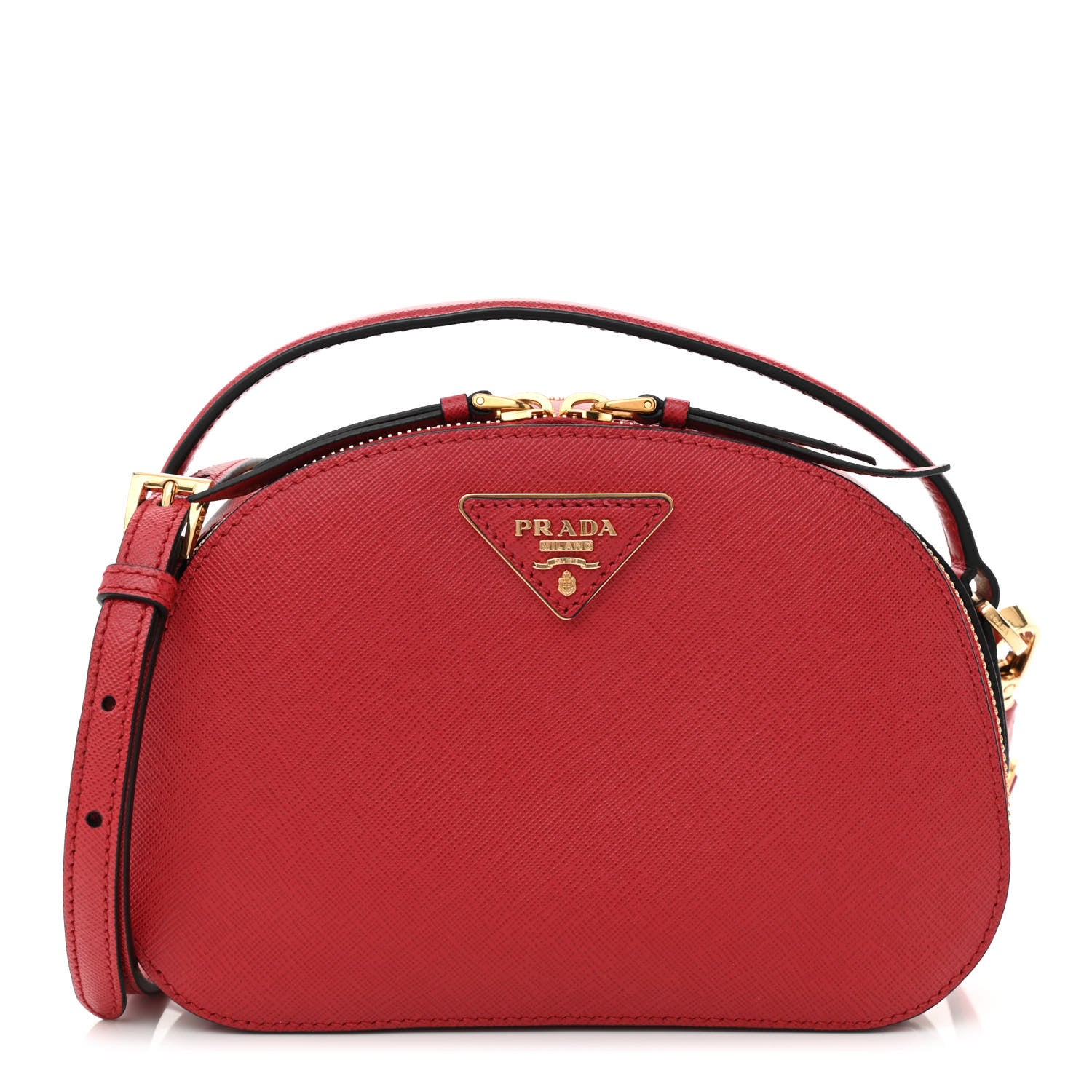 Prada Saffiano Lux Odette Crossbody Fuoco 1 of 11