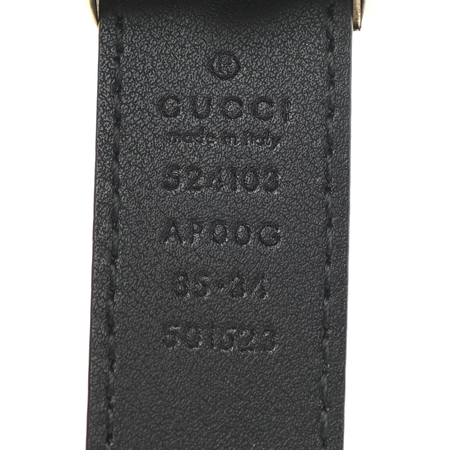 Moon Calfskin Torchon Double G 25mm Belt 85 34 Black