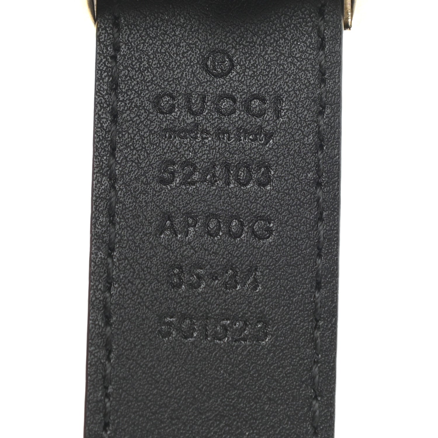 Gucci Moon Calfskin Torchon Double G 25mm Belt 85 34 Black 3 of 6