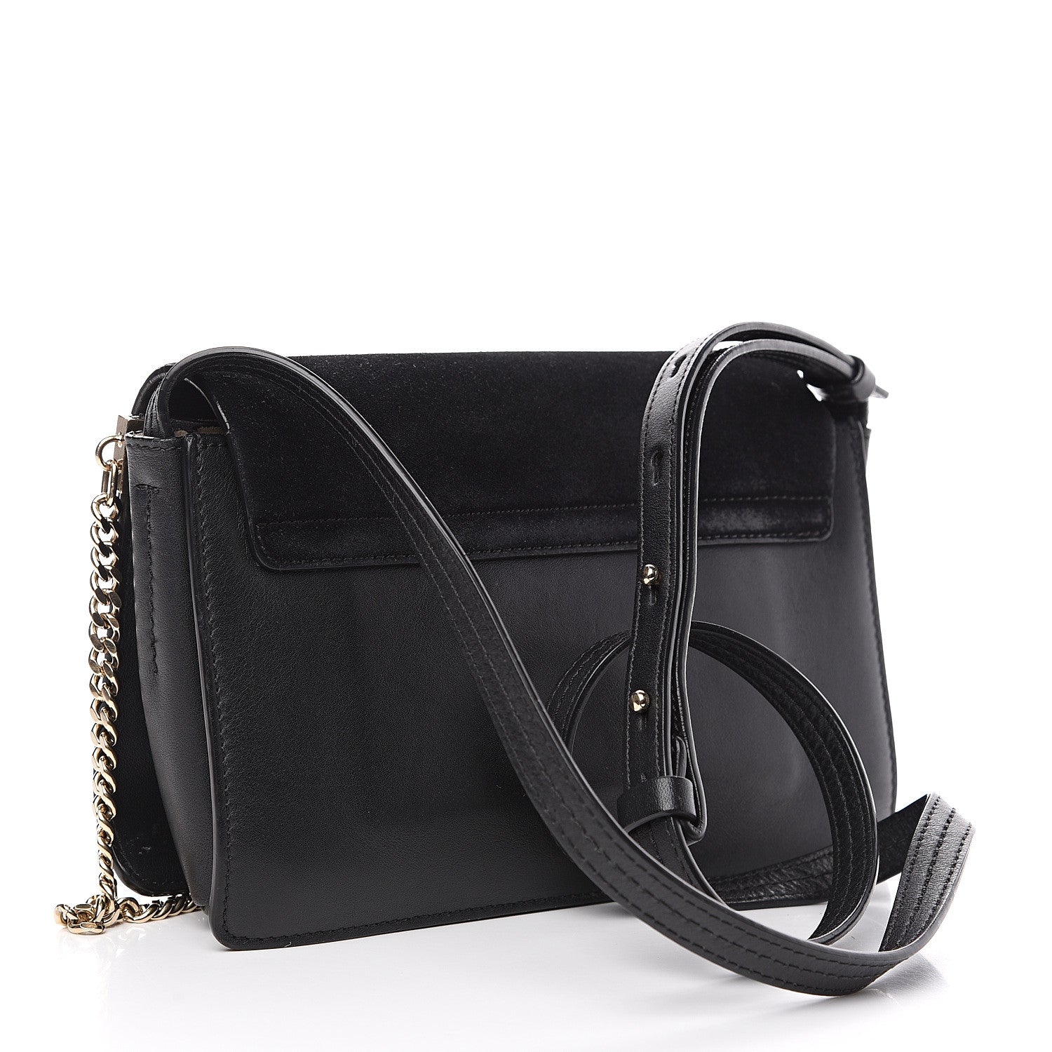 Chloe Suede Calfskin Small Faye Shoulder Bag Black 2 of 14