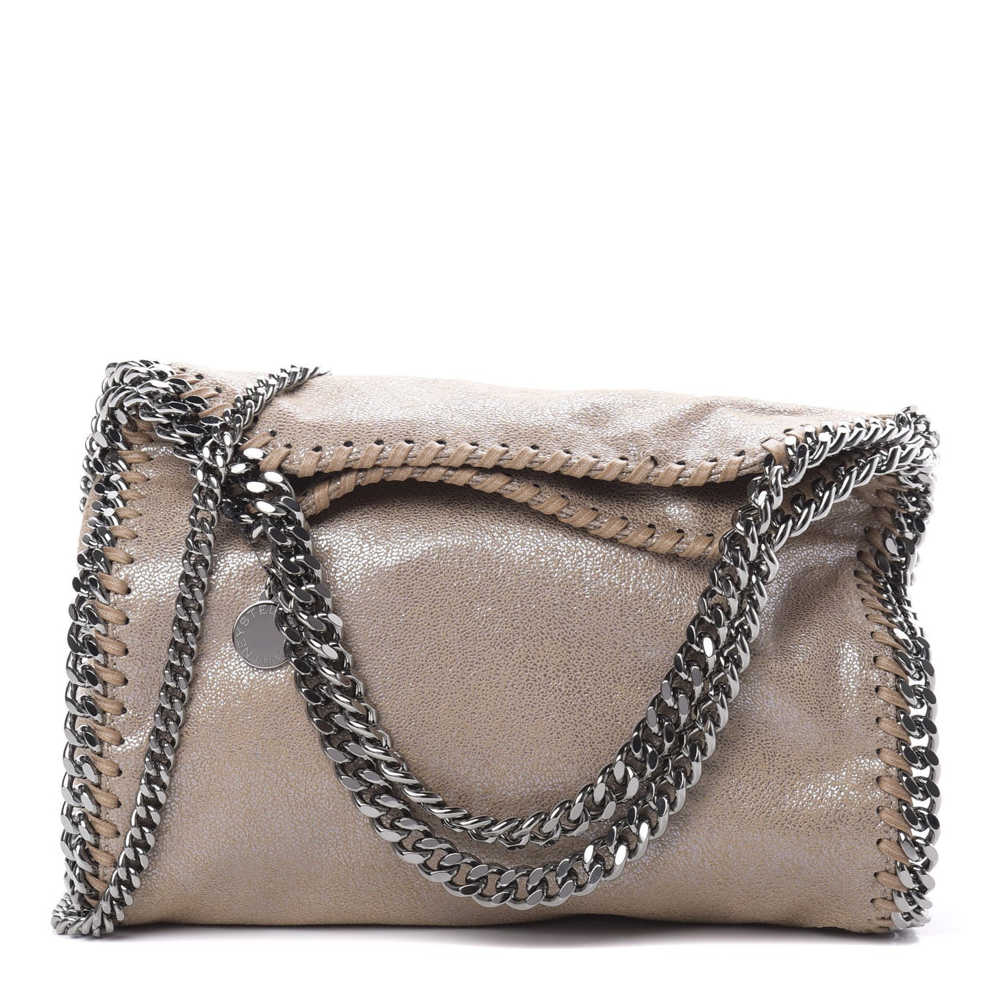 Shaggy Deer Mini Falabella Fold Over Tote Taupe