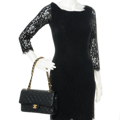 Chanel Caviar Quilted Medium Double Flap Black 2 of 10
