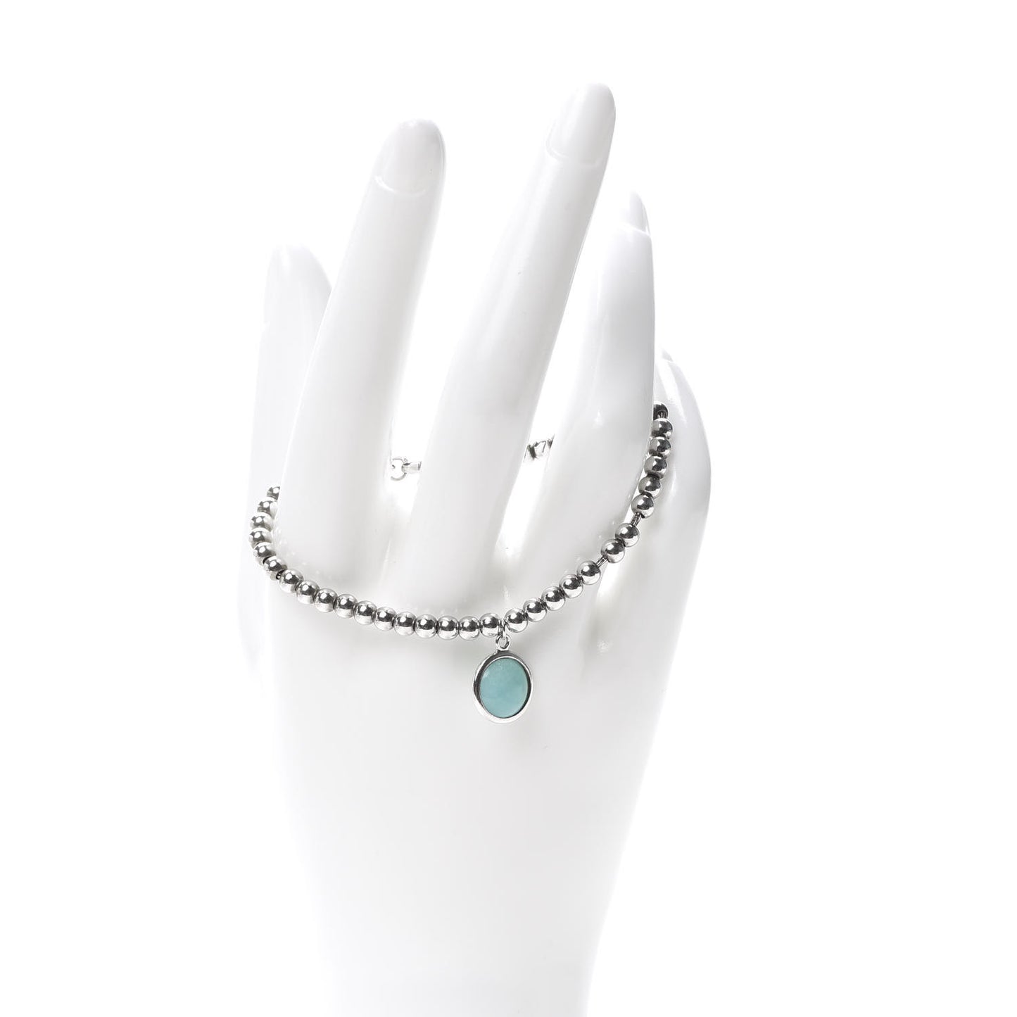 Sterling Silver Turquoise Paloma Picasso Beaded Dot Charm Bracelet
