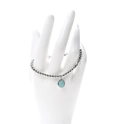 Tiffany Sterling Silver Turquoise Paloma Picasso Beaded Dot Charm Bracelet 2 of 7