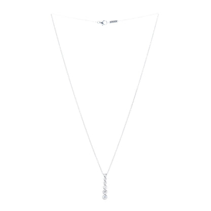 Tiffany Platinum Diamond Jazz Graduated Drop Pendant Necklace 3 of 7
