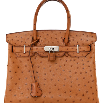 Hermes Ostrich Birkin 30 Gold 8 of 20