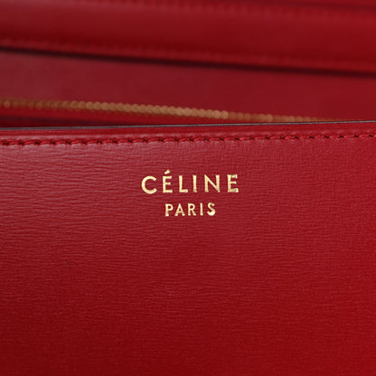 Celine Box Calfskin Medium Classic Box Flap Bag Red 6 of 14