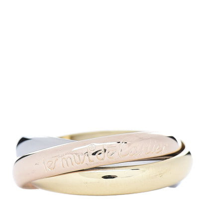 Cartier 18K Pink Yellow White Gold Classic Les Must De Trinity Ring 54 6.75 1 of 5