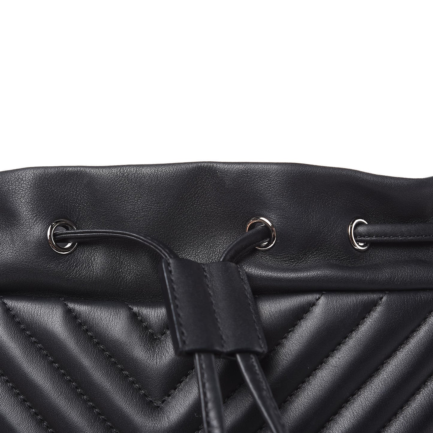 Calfskin Chevron Quilted Large Urban Spirit Backpack Black