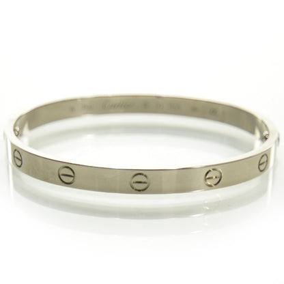 Cartier 18K White Gold LOVE Bracelet 19 1 of 4