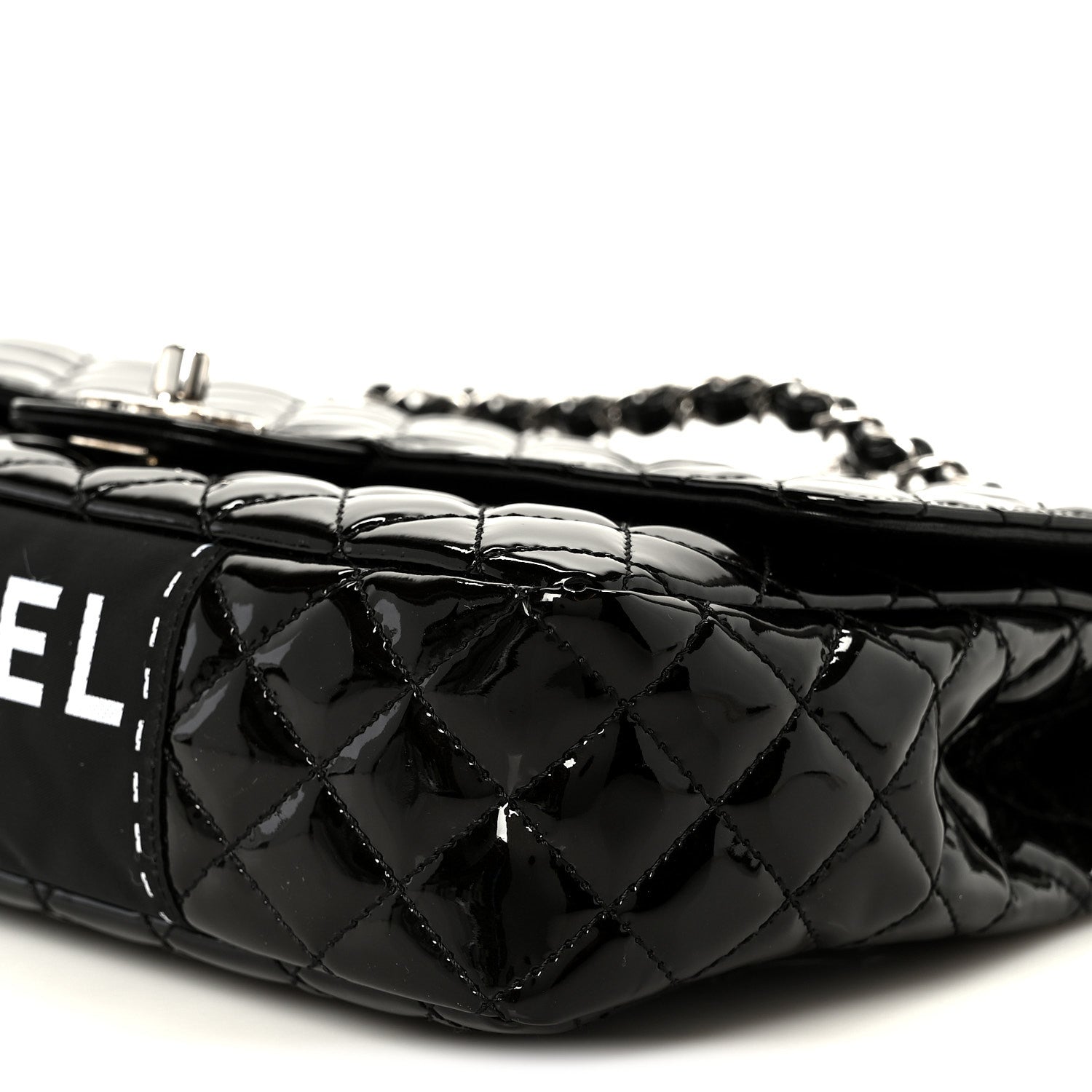 Chanel Patent Quilted Secret Label Medium Flap Black 12 of 12