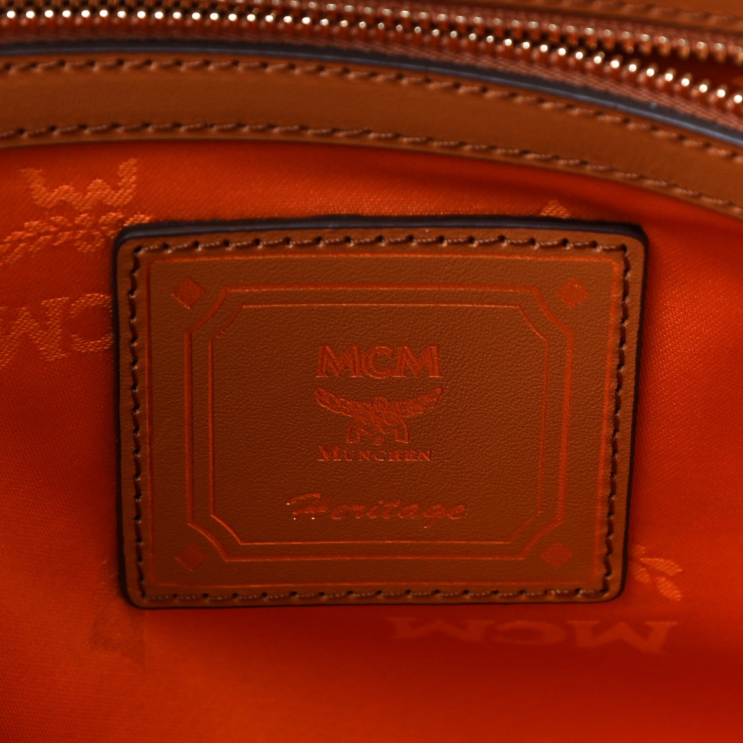 Visetos Large Zip Pouch Cognac