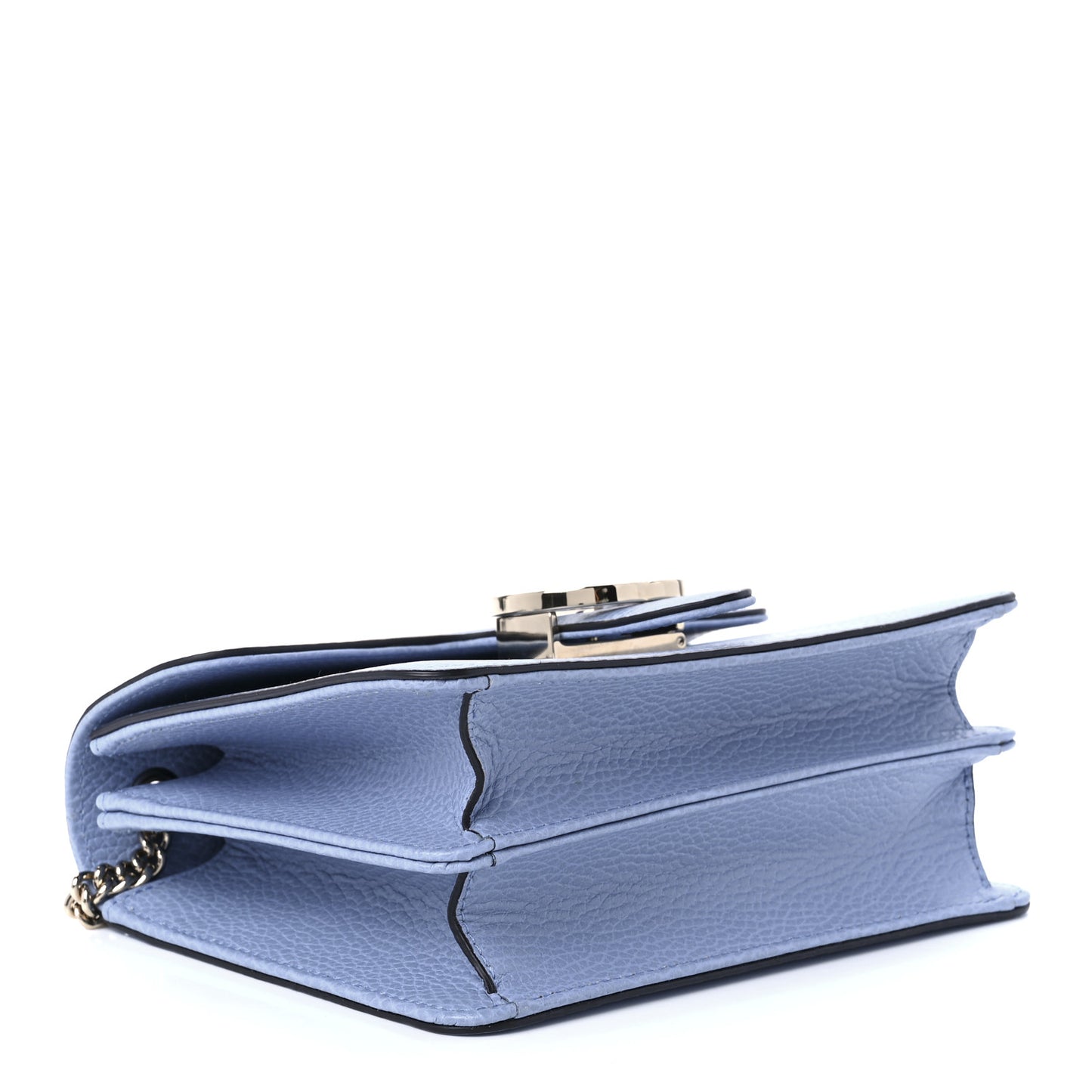 Dollar Calfskin Small Interlocking G Shoulder Bag Mineral Blue