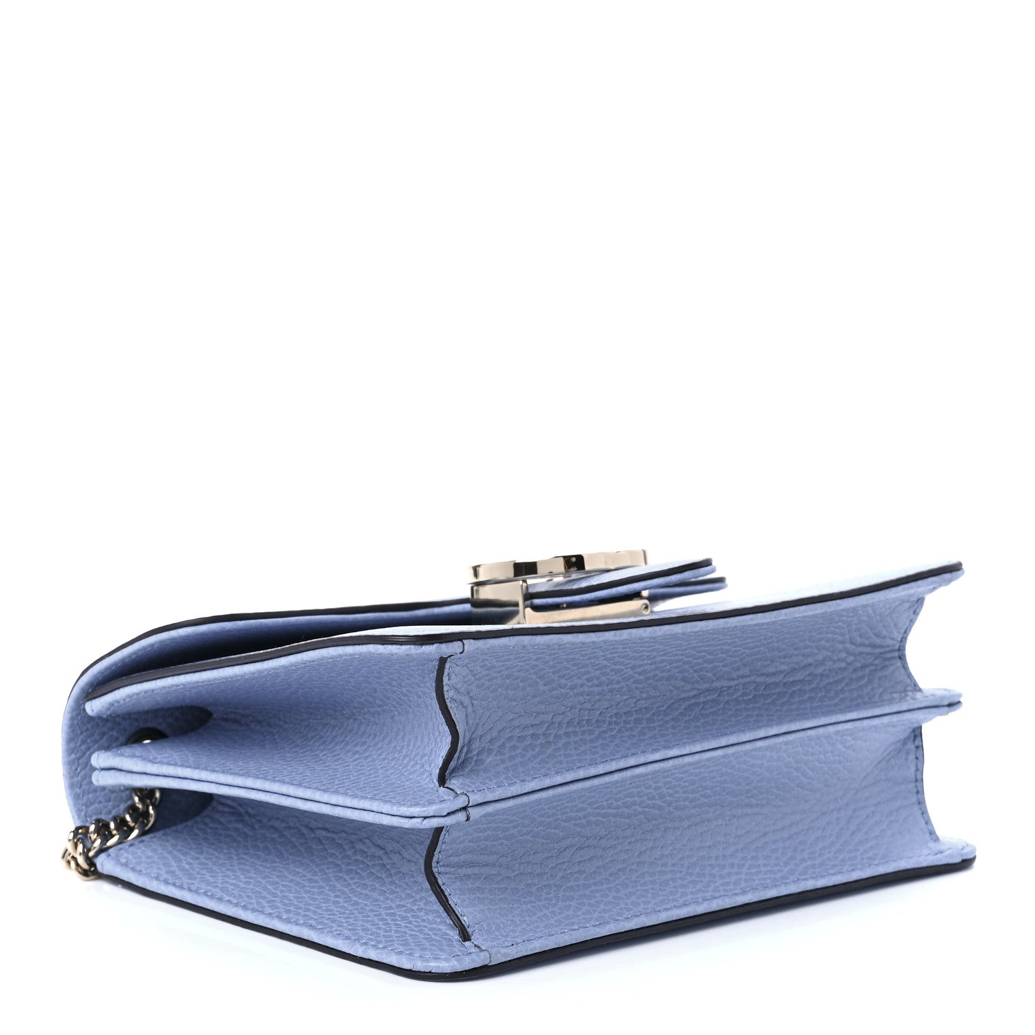 Gucci Dollar Calfskin Small Interlocking G Shoulder Bag Mineral Blue 4 of 10