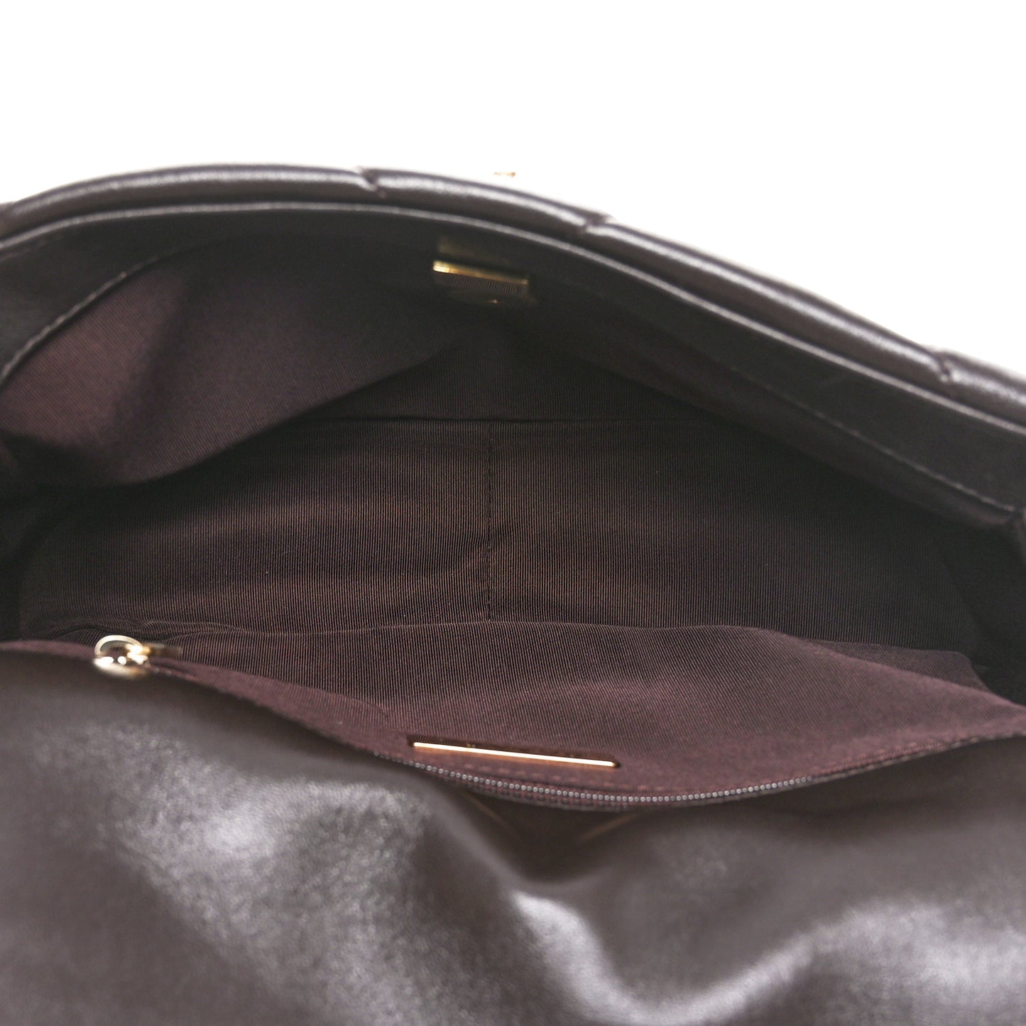 Lambskin Quilted Medium Chanel 19 Flap Dark Brown