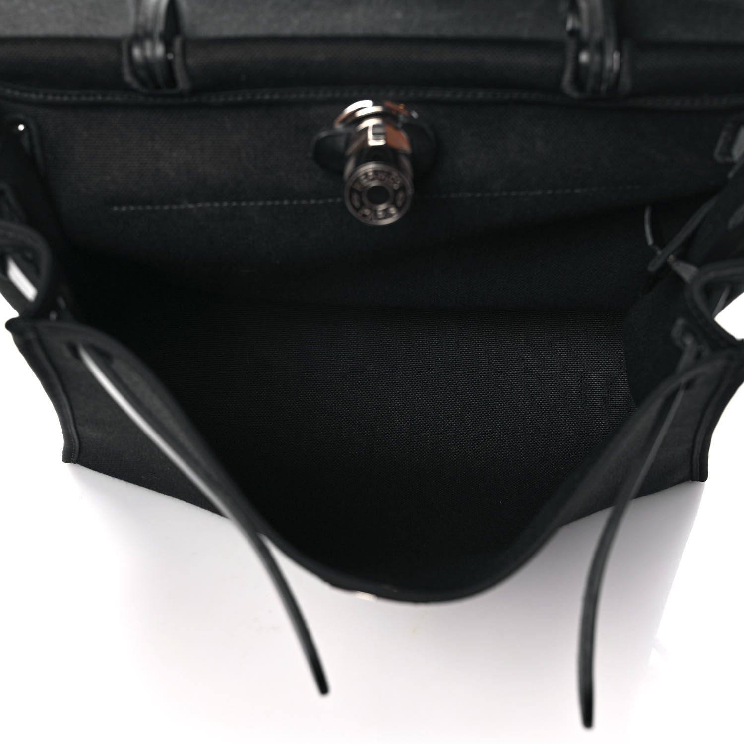 Hermes Military Toile Vache Hunter Herbag Zip PM 31 Black 5 of 8