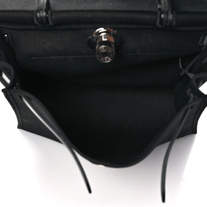 Hermes Military Toile Vache Hunter Herbag Zip PM 31 Black 5 of 8