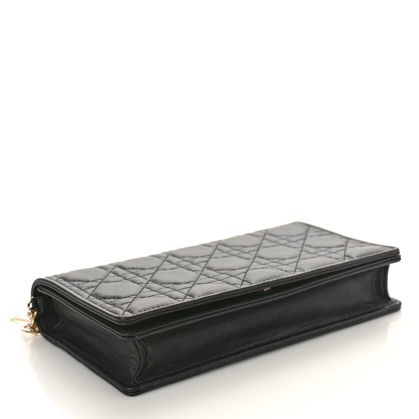 Lambskin Cannage Lady Dior Pouch Black