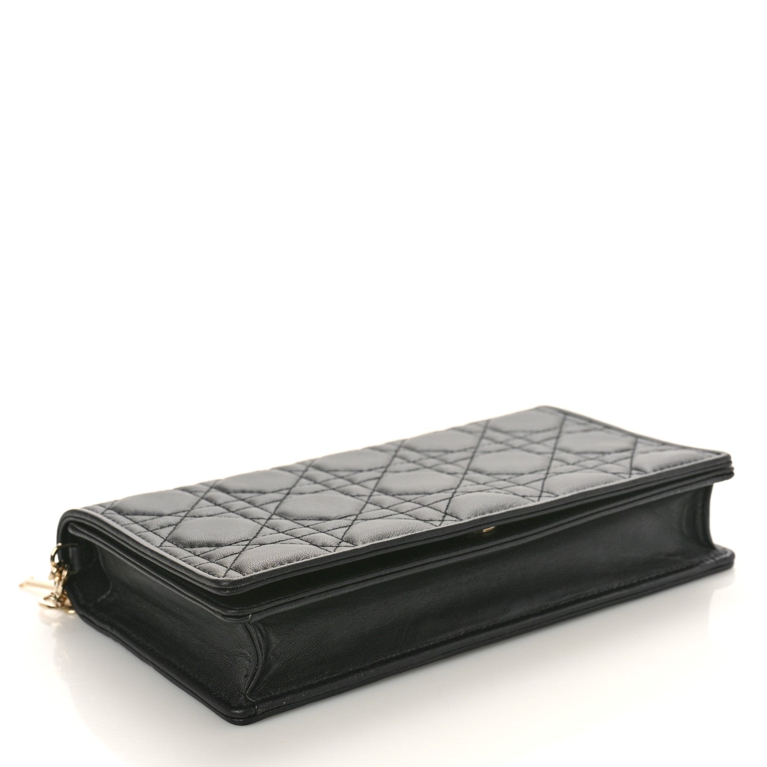 Christian Dior Lambskin Cannage Lady Dior Pouch Black 5 of 11