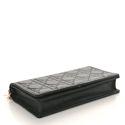 Christian Dior Lambskin Cannage Lady Dior Pouch Black 5 of 11