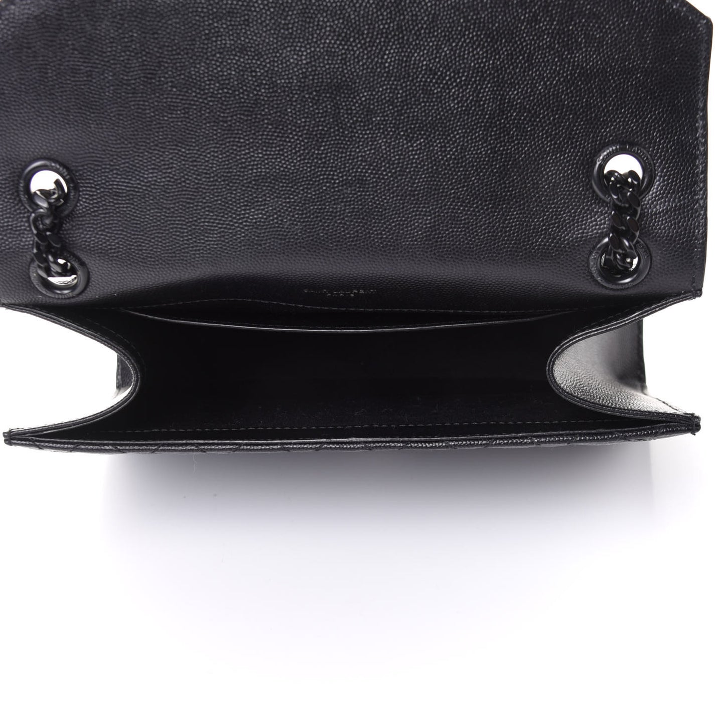 Grain De Poudre Textured Mixed Matelasse Triquilt Medium Monogram Satchel Black