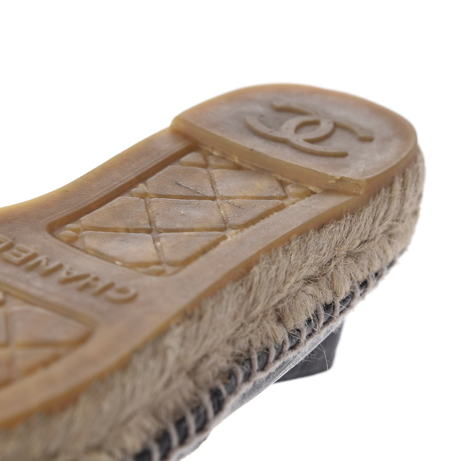 Chanel Lambskin Camellia CC Stud Espadrilles 35 Black 12 of 13