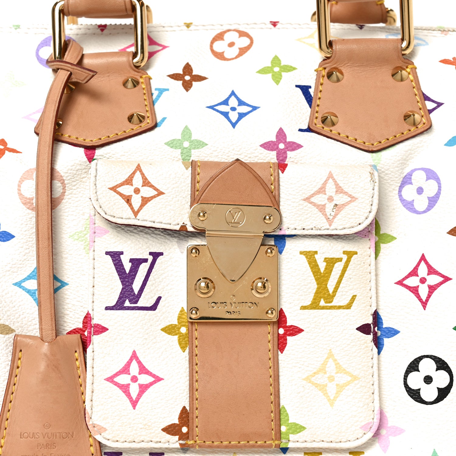 Louis Vuitton Monogram Multicolor Speedy 30 White 7 of 9