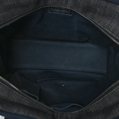 Chanel Denim Deauville Bowling Bag Dark Blue 5 of 11