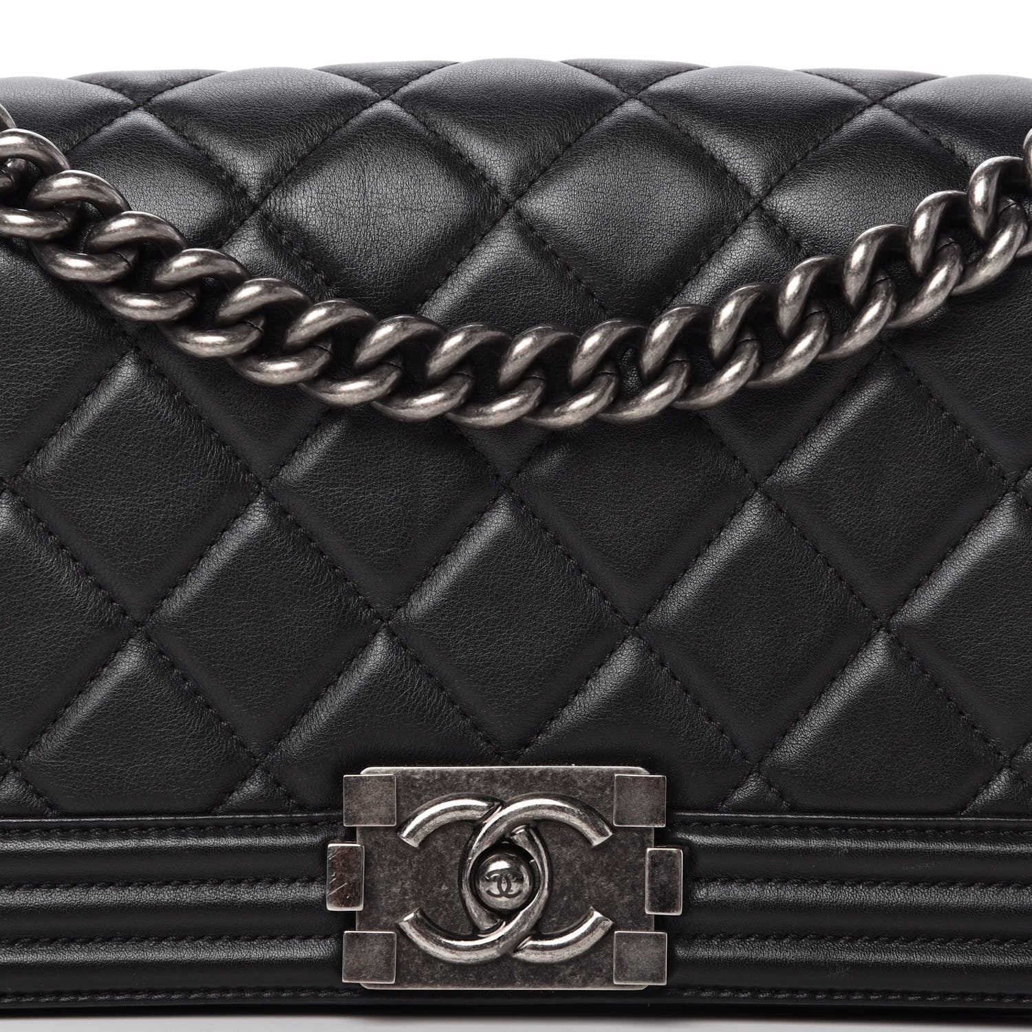 Chanel Calfskin Quilted Medium Boy Flap Black 10 of 13