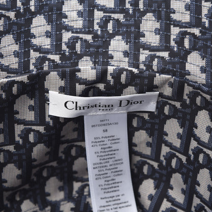 Christian Dior Oblique Reversible Teddy-D Brim Bucket Hat 58 Blue 9 of 11