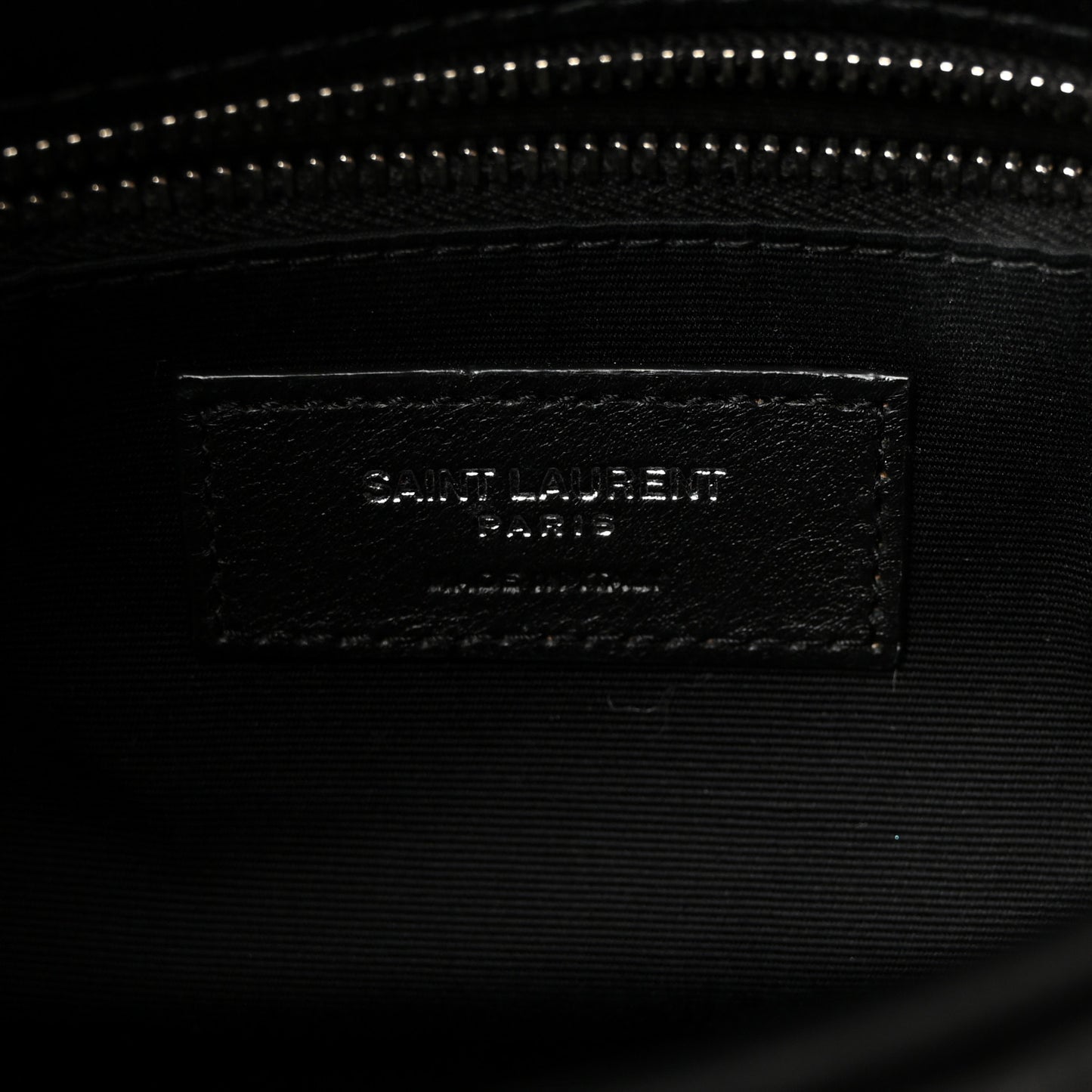 Lambskin Quilted Toy Loulou Puffer Monogram Chain Satchel Black