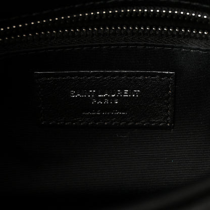 Saint Laurent Lambskin Quilted Toy Loulou Puffer Monogram Chain Satchel Black 6 of 10